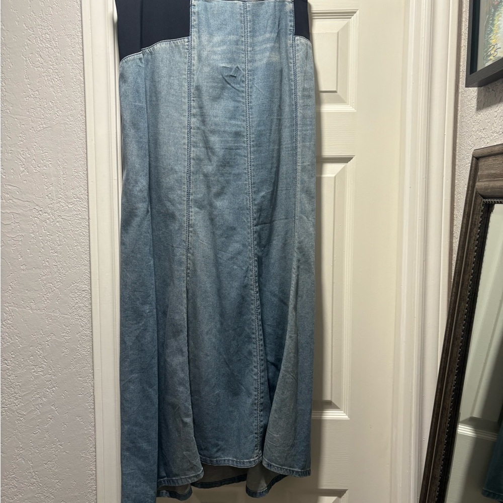 Stylish Denim Maxi Skirt